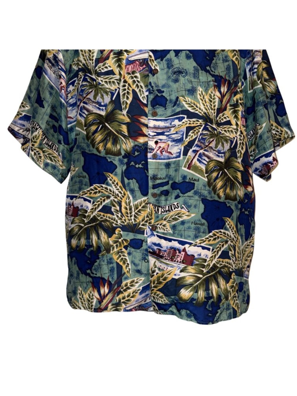 VTG Silk Traders Button Shirt Mens XL Beach Vacation Aloha Hawaiian Retro - Picture 3 of 7